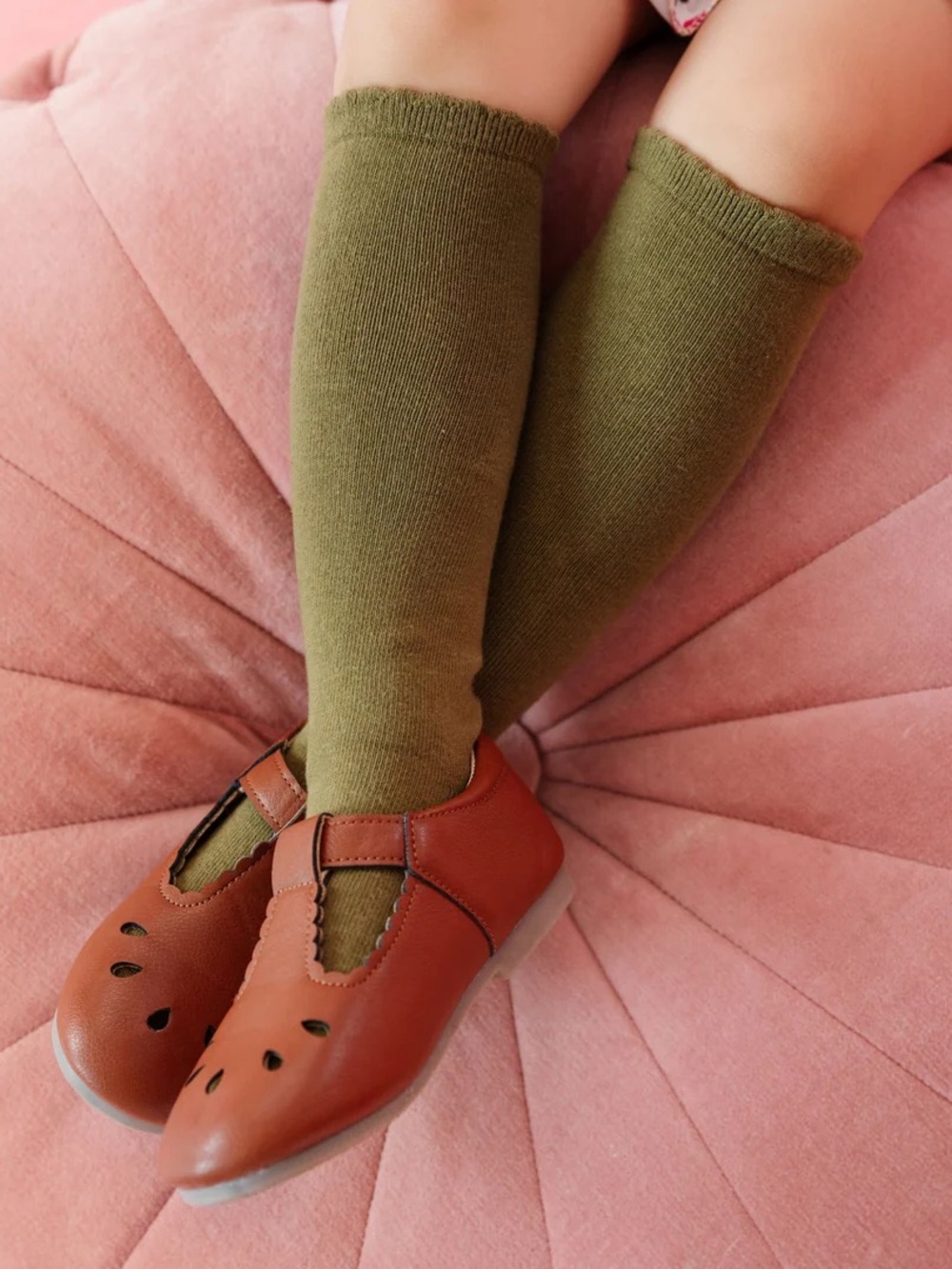 Little Stocking Co. Knee High Socks - olive, pumpkin, rust and  teal